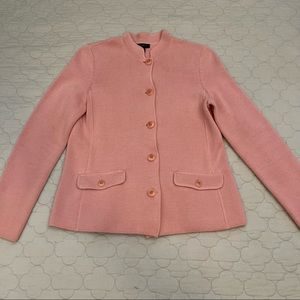 Talbots Women's Pastel Pink Petite Sweater Blazer — Size S